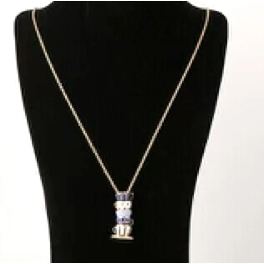 Kate Spade Authentic Tea Time Stacked Cups Necklace